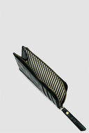 Lola coin purse black croco leather