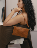 Cognac woven classic leather lexi