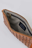 Lexi cognac woven classic leather