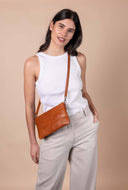 Lexi cognac woven classic leather