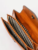 Harmonica wallet cognac