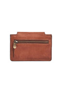 Harmonica wallet cognac