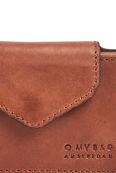 Harmonica wallet cognac