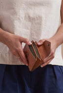 Harmonica wallet cognac
