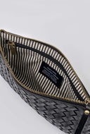 Lexi black woven classic leather
