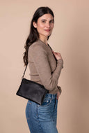 Lexi black woven classic leather