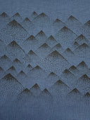 Donkerblauw t-shirt met opdruk bergen dots faded navy