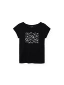 Zwart t-shirt met opdruk bergen dots black