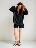 Katoenen blouse met lange mouwen