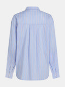 Lichtblauw gestreepte blouse