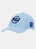 Lichtblauwe pet met logo