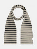 Gestreepte sjaal foam black