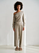 Relaxed linnenmix broek