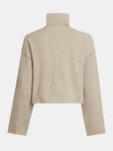 Cropped sweater met rits