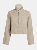 Cropped sweater met rits