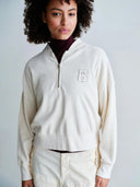 Sportieve sweater in ecru