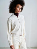 Sportieve sweater in ecru