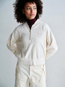 Sportieve sweater in ecru