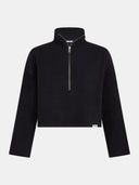Cropped sweater met rits
