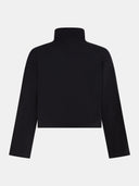 Cropped sweater met rits