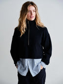 Cropped sweater met rits