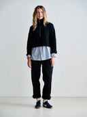 Cropped sweater met rits