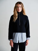 Cropped sweater met rits