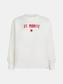 Sweater print ecru  tomato