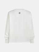 Sweater print ecru  tomato