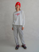 Sweater print ecru  tomato