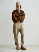 Lichtbruine relaxed jogger