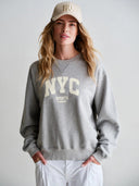 Lichtgrijze sweater NYC