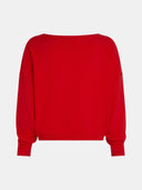 Rode trui met v-hals jumper tomato