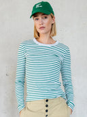 Groen gestreepte longsleeve
