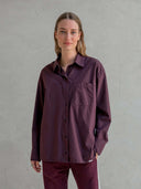 Auberginekleurige blouse