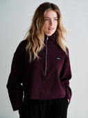 Cropped bordeaux sweater