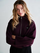 Cropped bordeaux sweater