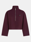 Cropped bordeaux sweater