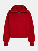 Rode hoodie met backprint