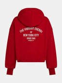 Rode hoodie met backprint