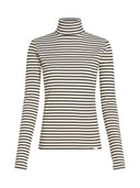 Gestreepte longsleeve met col