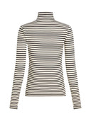 Gestreepte longsleeve met col