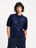 Polo top sequins Pom x Gwen
