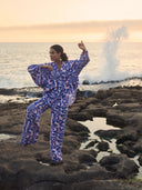 Linnenmix blouse waves