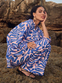 Linnenmix blouse waves