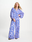 Linnenmix blouse waves