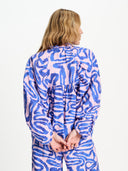 Linnenmix blouse waves