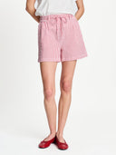 Gestreepte seersucker shorts