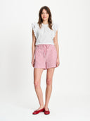 Gestreepte seersucker shorts
