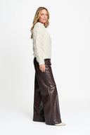 Beige bouclé trui